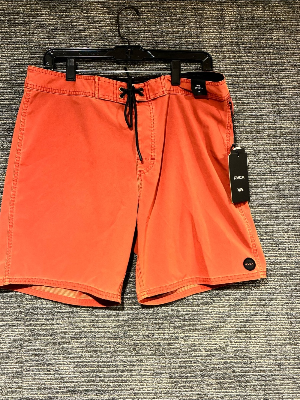 RVCA Men’s Burnt Orange Swim Trunks Size 34 NWT